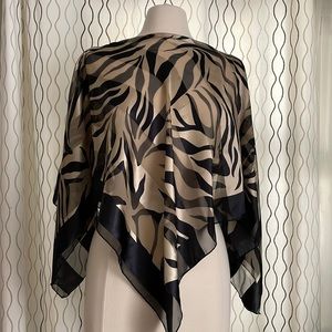 Zebra Print Poncho